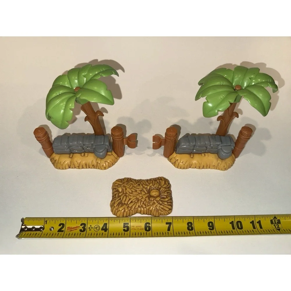 Fisher Price Little People Nativity Stone Wall Palm Tree Fence & Hay Bed Lot 05